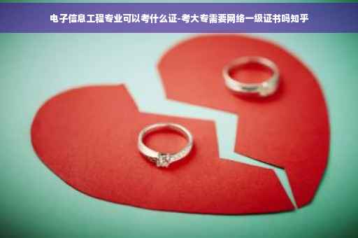 电子信息工程专业可以考什么证-考大专需要网络一级证书吗知乎