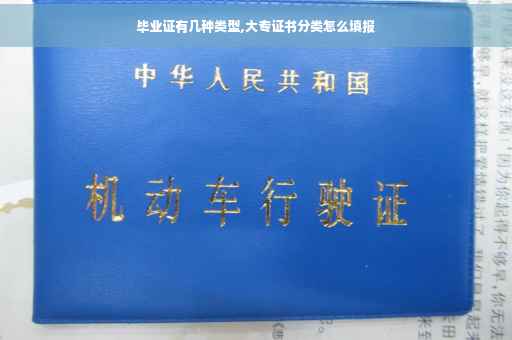 毕业证有几种类型,大专证书分类怎么填报