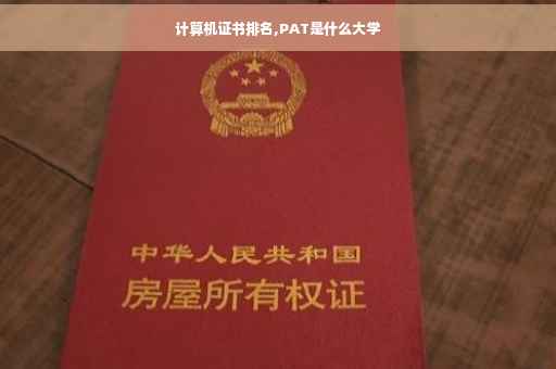 计算机证书排名,PAT是什么大学