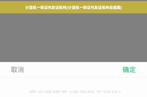 计算机一级证书发证机构(计算机一级证书发证机构是哪里)