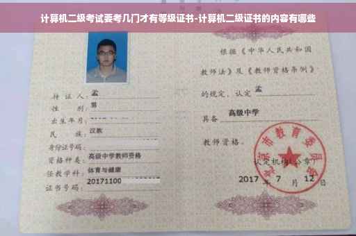 计算机二级考试要考几门才有等级证书-计算机二级证书的内容有哪些
