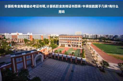 计算机专业有哪些必考证书呢,计算机职业资格证书四级/中级技能属于几级?有什么用吗
