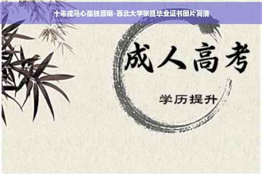 十年戎马心孤独原唱-西北大学张凯毕业证书图片高清