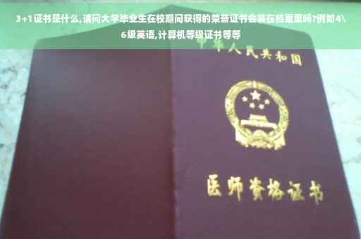3+1证书是什么,请问大学毕业生在校期间获得的荣誉证书会装在档案里吗?例如4级英语,计算机等级证书等等