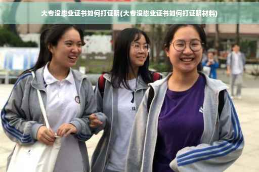 大专没毕业证书如何打证明(大专没毕业证书如何打证明材料)