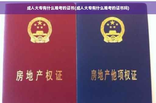 成人大专有什么难考的证书(成人大专有什么难考的证书吗)