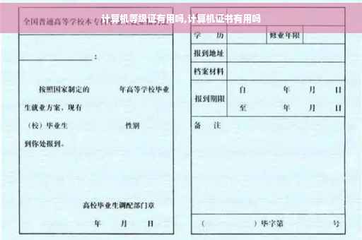计算机等级证有用吗,计算机证书有用吗