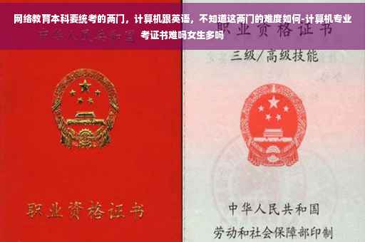 网络教育本科要统考的两门，计算机跟英语，不知道这两门的难度如何-计算机专业考证书难吗女生多吗