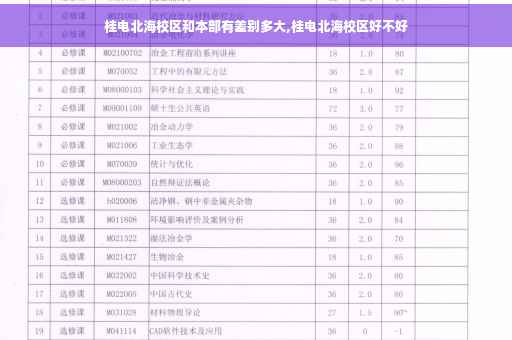 桂电北海校区和本部有差别多大,桂电北海校区好不好