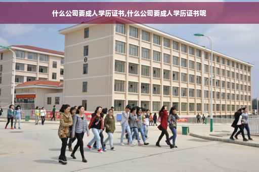 什么公司要成人学历证书,什么公司要成人学历证书呢