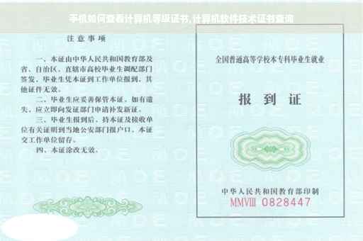 手机如何查看计算机等级证书,计算机软件技术证书查询