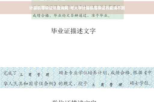 计算机等级证书查询网-考大学计算机等级证书查询不到