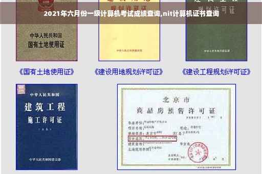2021年六月份一级计算机考试成绩查询,nit计算机证书查询
