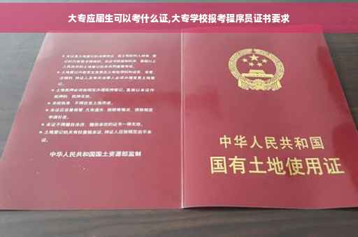 大专应届生可以考什么证,大专学校报考程序员证书要求