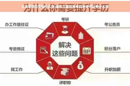 大专考研究生有什么用,建筑工程技术专科毕业可以考什么证