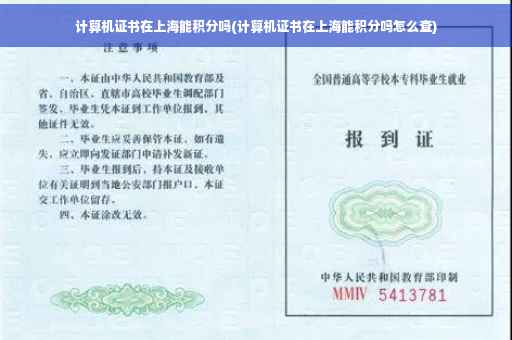 计算机证书在上海能积分吗(计算机证书在上海能积分吗怎么查)