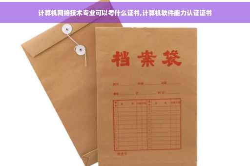 计算机网络技术专业可以考什么证书,计算机软件能力认证证书