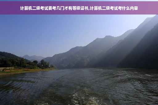 计算机二级考试要考几门才有等级证书,计算机二级考试考什么内容