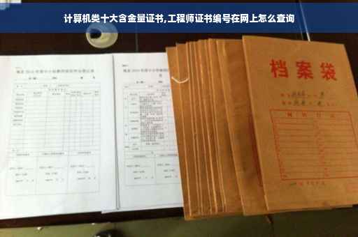 计算机类十大含金量证书,工程师证书编号在网上怎么查询