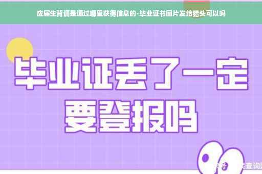 应届生背调是通过哪里获得信息的-毕业证书图片发给猎头可以吗