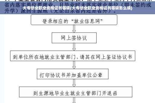 大专毕业职业资格证书等级(大专毕业职业资格证书等级怎么填)