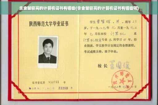 含金量较高的计算机证书有哪些(含金量较高的计算机证书有哪些呢)