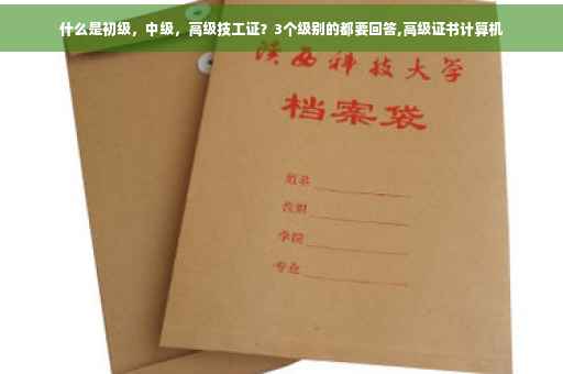 什么是初级，中级，高级技工证？3个级别的都要回答,高级证书计算机