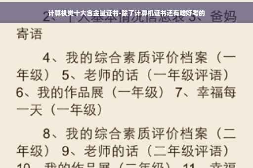 计算机类十大含金量证书-除了计算机证书还有啥好考的