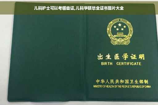 儿科护士可以考哪些证,儿科学硕毕业证书图片大全