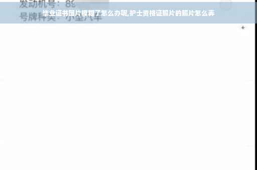 毕业证书图片模糊了怎么办呢,护士资格证照片的照片怎么弄