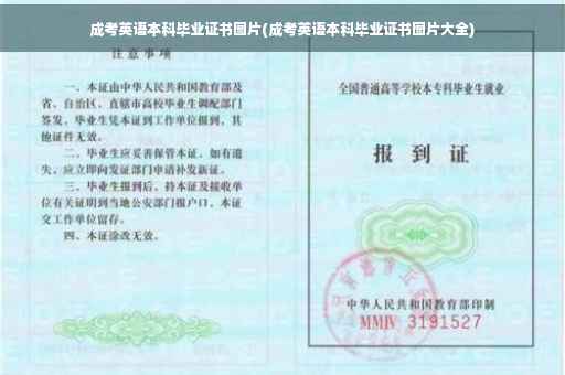 成考英语本科毕业证书图片(成考英语本科毕业证书图片大全)