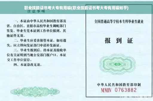 职业技能证书考大专有用嘛(职业技能证书考大专有用嘛知乎)