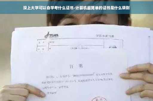 没上大学可以自学考什么证书-计算机最简单的证书是什么级别