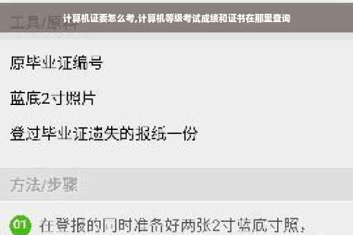 计算机证要怎么考,计算机等级考试成绩和证书在那里查询