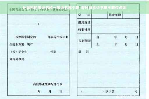 计算机初级证书和一级证书哪个难-考计算机证书难不难过点呢