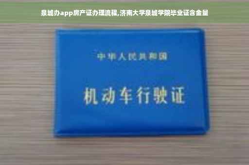 泉城办app房产证办理流程,济南大学泉城学院毕业证含金量