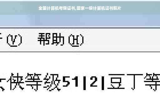 全国计算机考级证书,国家一级计算机证书照片