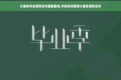 计算机专业等级证书哪里查询,手机如何查看计算机等级证书