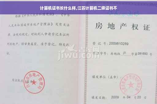 计算机证书长什么样,江苏计算机二级证书不