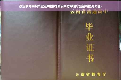 泰安东方学院毕业证书图片(泰安东方学院毕业证书图片大全)