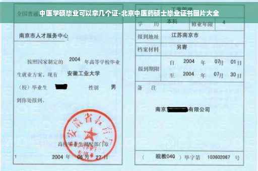 中医学硕毕业可以拿几个证-北京中医药硕士毕业证书图片大全