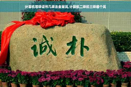 计算机等级证书几级含金量高,计算机二级和三级哪个高