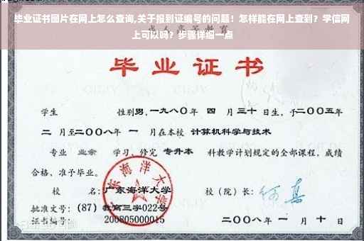 毕业证书图片在网上怎么查询,关于报到证编号的问题！怎样能在网上查到？学信网上可以吗？步骤详细一点
