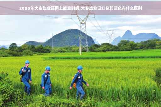2000年大专毕业证网上能查到吗,大专毕业证红色和蓝色有什么区别