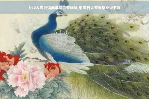3+2大专只读两年给中专证吗,中专升大专要毕业证书吗