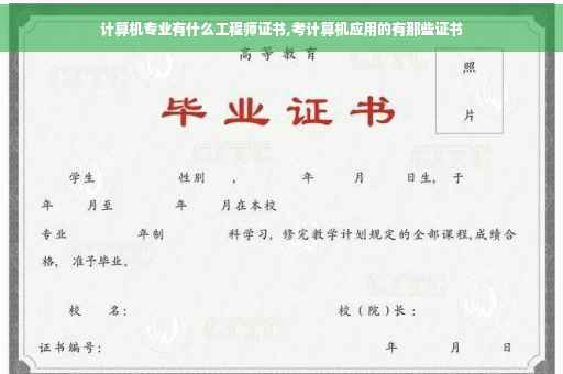 计算机专业有什么工程师证书,考计算机应用的有那些证书
