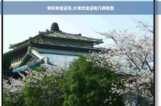 专科专业证书,大专毕业证有几种类型