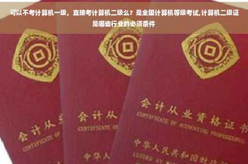 可以不考计算机一级，直接考计算机二级么？是全国计算机等级考试,计算机二级证是哪些行业的必须条件