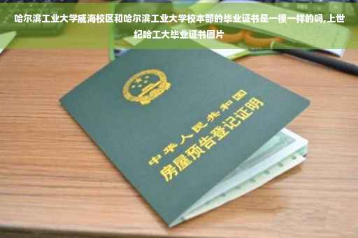 哈尔滨工业大学威海校区和哈尔滨工业大学校本部的毕业证书是一模一样的吗,上世纪哈工大毕业证书图片