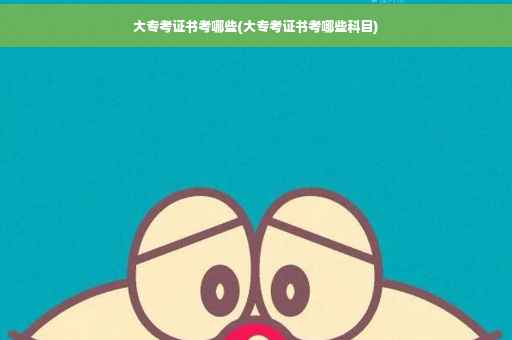 大专考证书考哪些(大专考证书考哪些科目)